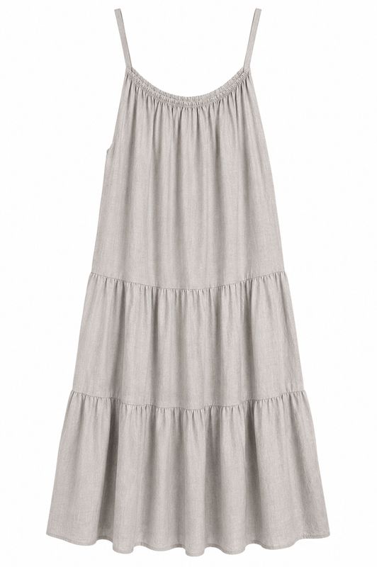 Nameless jurk spaghetti bandjes light taupe 26195