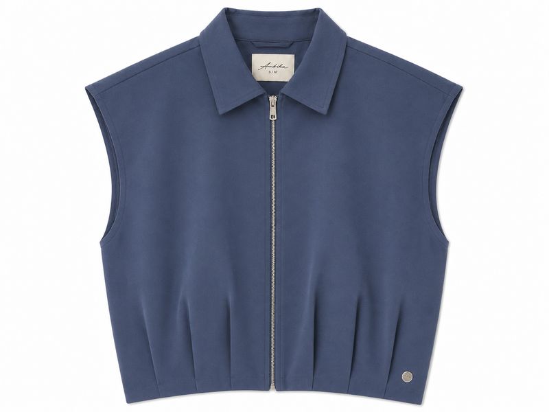 Ambika gilet rits jeans blue Alies
