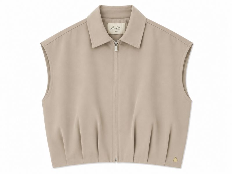 Ambika gilet rits sand Alies