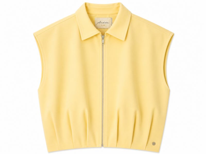 Ambika gilet rits yellow Alies