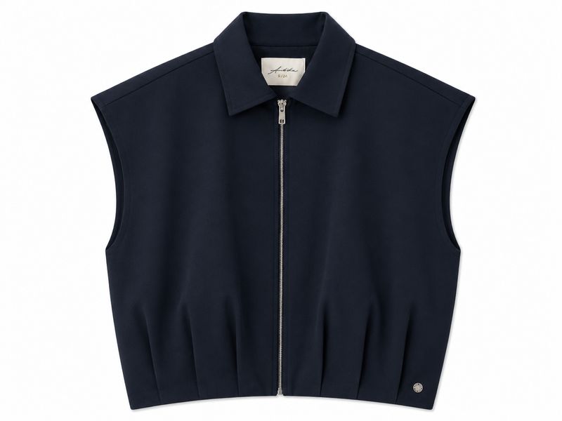 Ambika gilet rits dark blue Alies