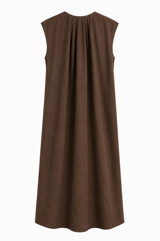 Basements Jurk Knoopjes brown A8902