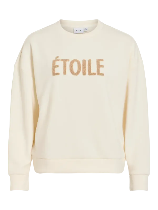 Vila VIREFLECT O-NECK L/S FROTTE SWEAT T: Birch/NOMAD 14117312