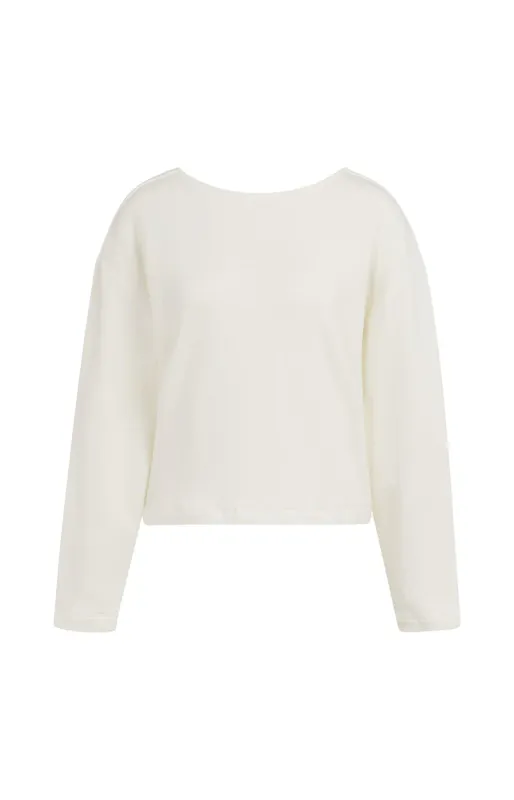 YaYa Sweatshirt met geknoopt detail MILK BEIGE 01-109123-607