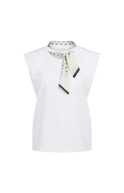 YaYa Mouwloze top met dubbele laag SLATE BLACK BROWN DE 01-709396-607