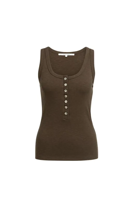 YaYa Singlet met knoopdetail SLATE BLACK BROWN 01-729063-607