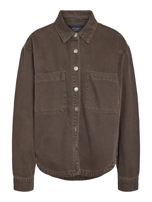 Noisy May NMALVA LS SHACKET COLORED NOOS Chocolate Brown 27037883