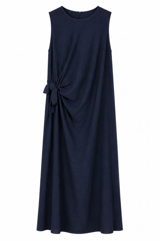Nameless Jurk met knoop navy 26193