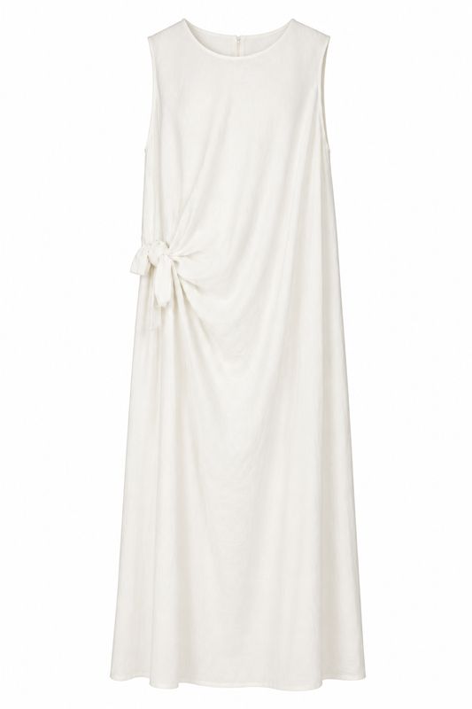 Nameless Jurk met knoop white 26193
