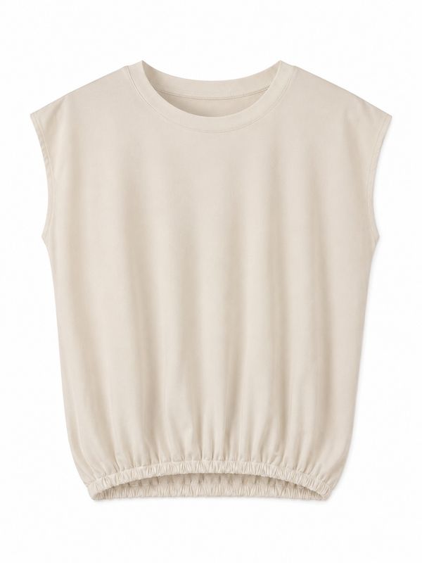 Nameless top elastiek basis BEIGE 1643