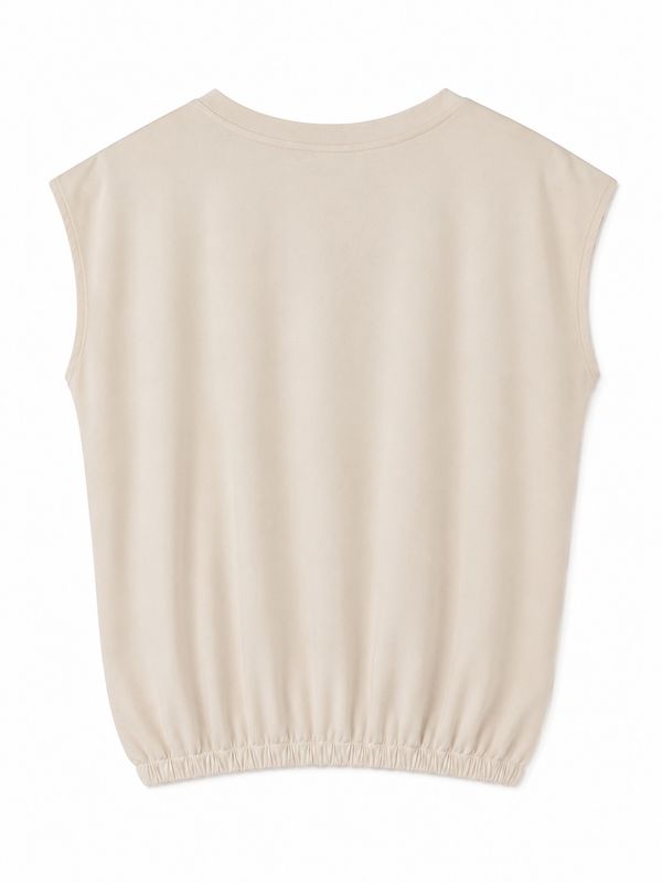 Nameless top elastiek basis BEIGE 1643