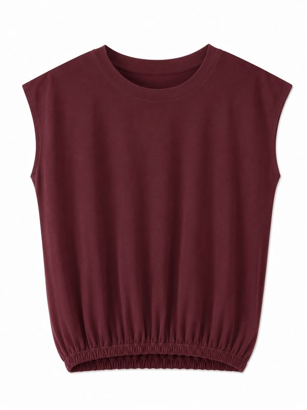 Nameless top elastiek basis Bordeaux 1643