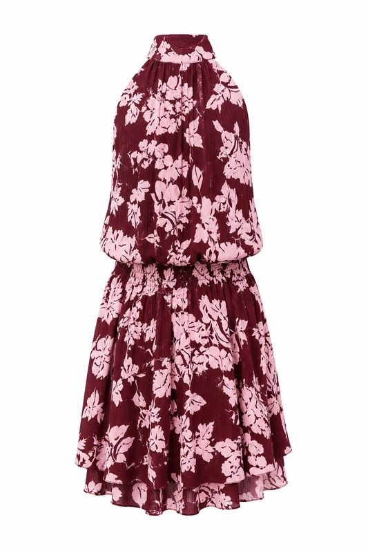 Nameless print jurk Wine red 41900