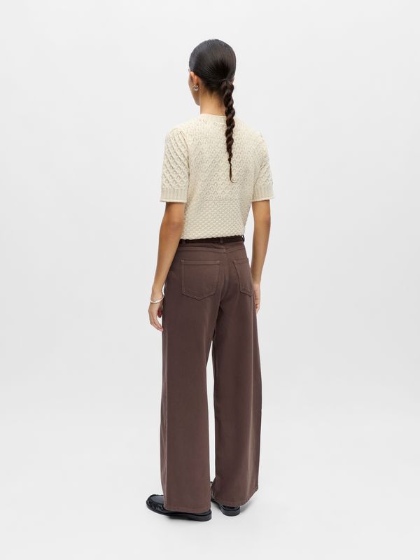 Object OBJROSIE MW WIDE JEANS NOOS Seal Brown 23046943