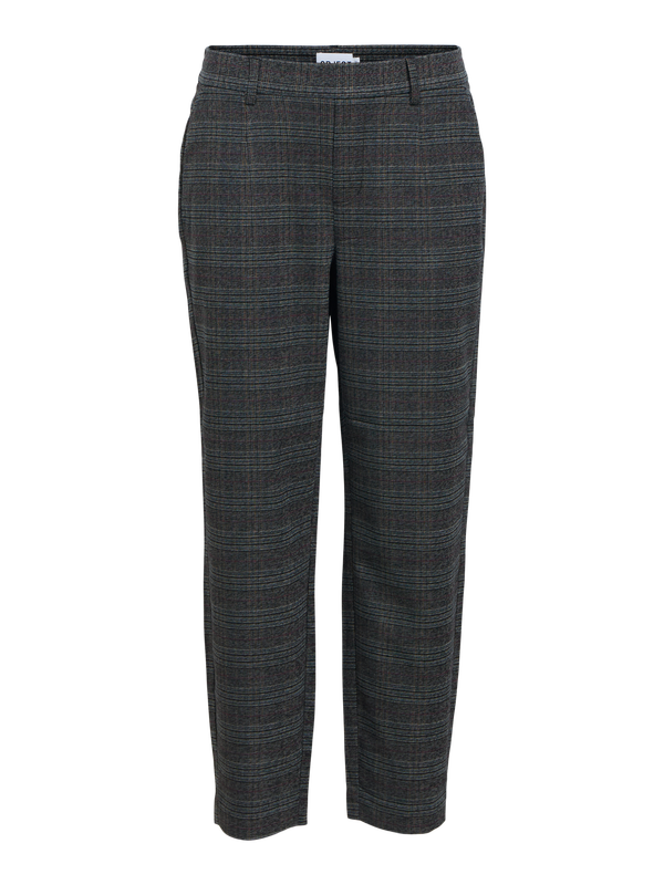 Object OBJLISA SLIM PANT AOP NOOS Dark Grey Melange/Blue/brown 23036808
