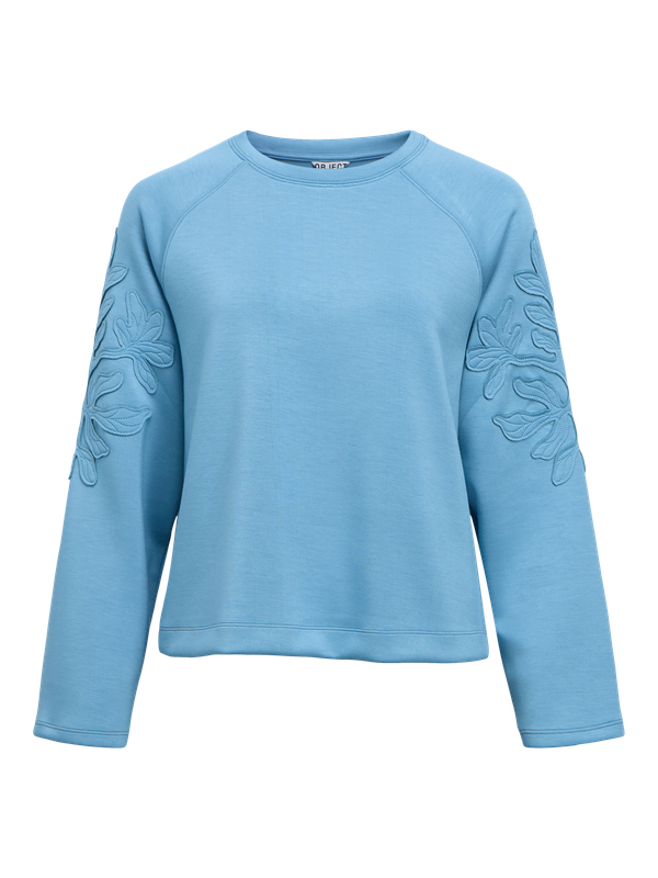 Object OBJANDREA RE L/S O-NECK EMB SWEAT N: Blue Shadow 23049290