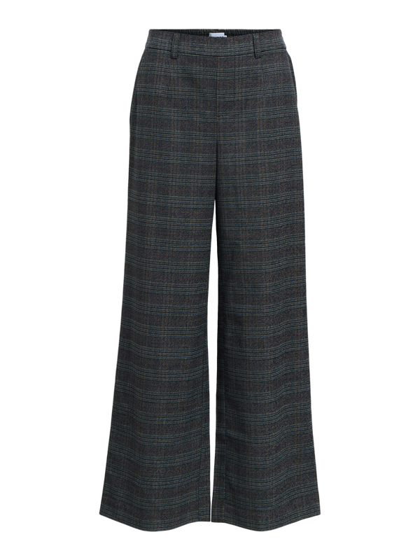 Object OBJLISA WIDE PANT AOP NOOS Dark Grey Melange/Blue/brown 23040544
