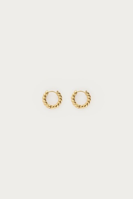 My Jewellery Earring deform Gold MJ08004
