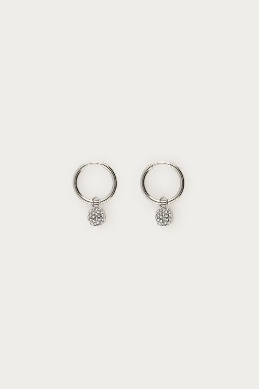 My Jewellery Earrings square strass Silver MJ15344