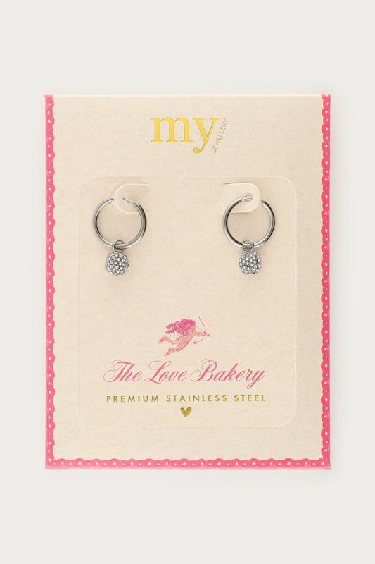 My Jewellery Earrings square strass Silver MJ15344