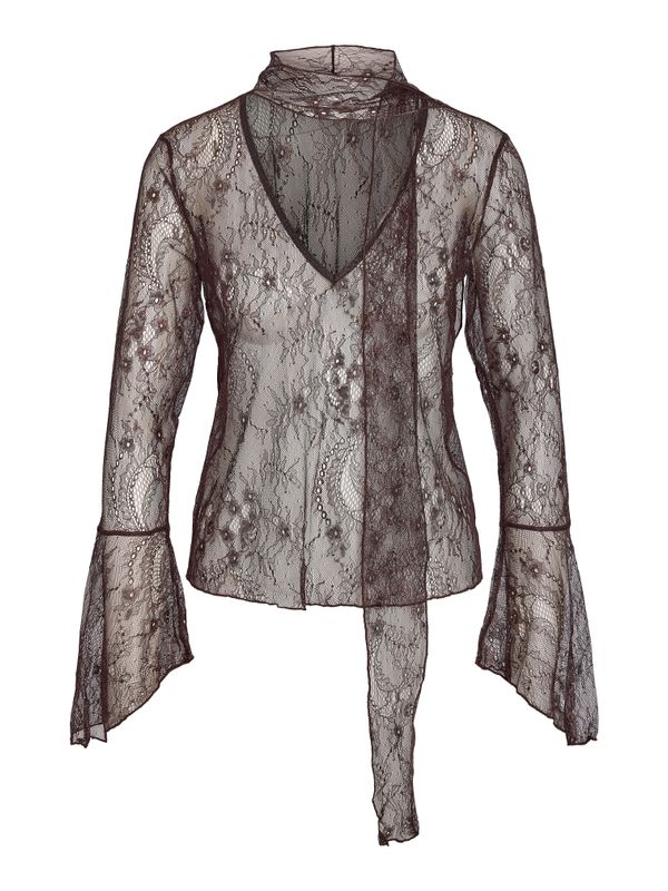 Noisy May NMIDA L/S LACE SCARF TOP Delicioso 27039844
