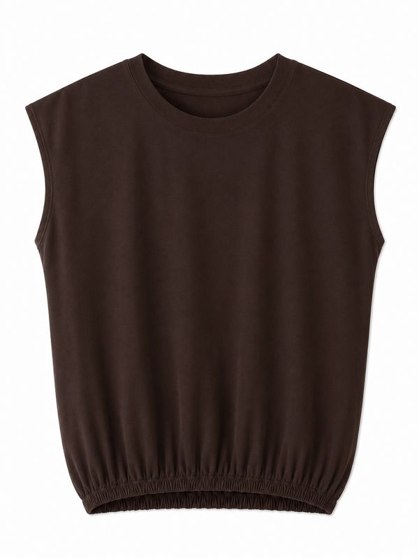 Nameless top elastiek basis dark brown 1643