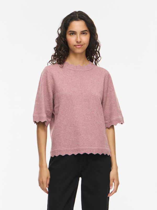 Vila VINIKOLINA O-NECK 2/4 KNIT TOP - NO: Nostalgia Rose/MELANGE 14119188