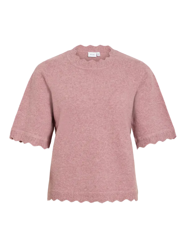 Vila VINIKOLINA O-NECK 2/4 KNIT TOP - NO: Nostalgia Rose/MELANGE 14119188