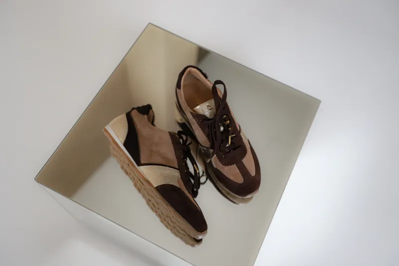 Babouche Lifestyle sneaker multi dark brown Saffa-219