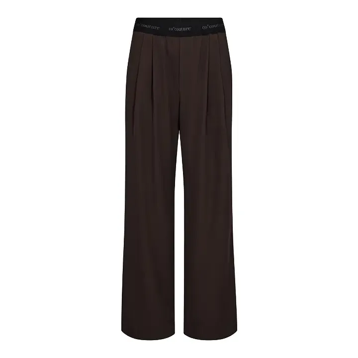 Co'couture AliniCC Logo Pant Dark Brown 500148
