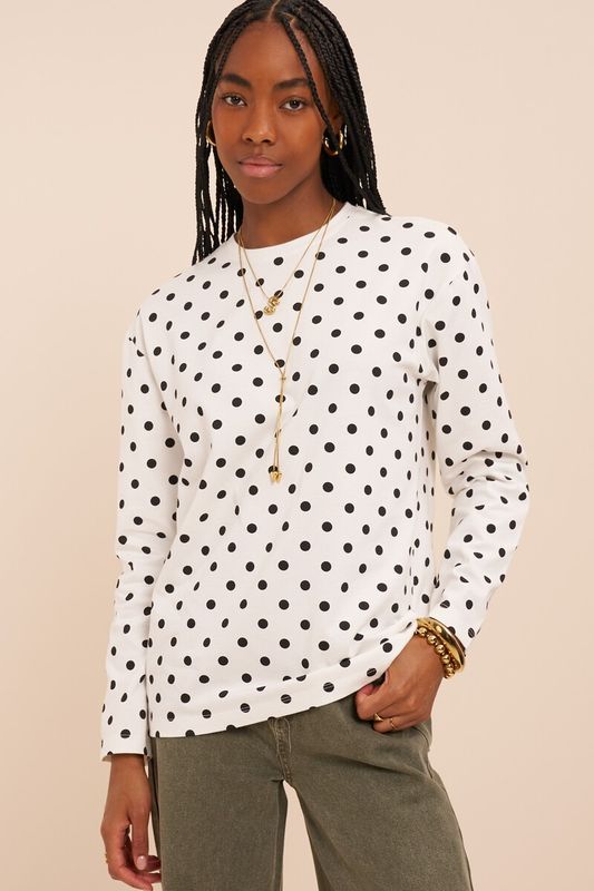 My Jewellery Polkadot Longsleeve Tee Wit MJ16545