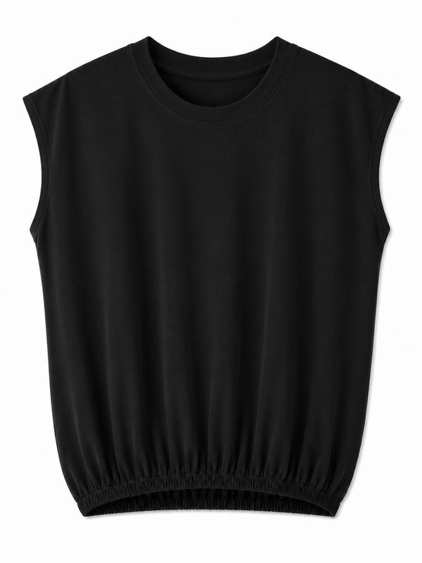 Nameless top elastiek basis BLACK 1643