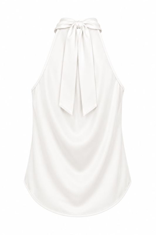 Ambika Satijnen haltertop white 70687
