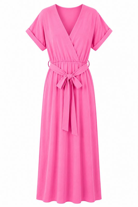 Nameless jurk overslag pink B8761