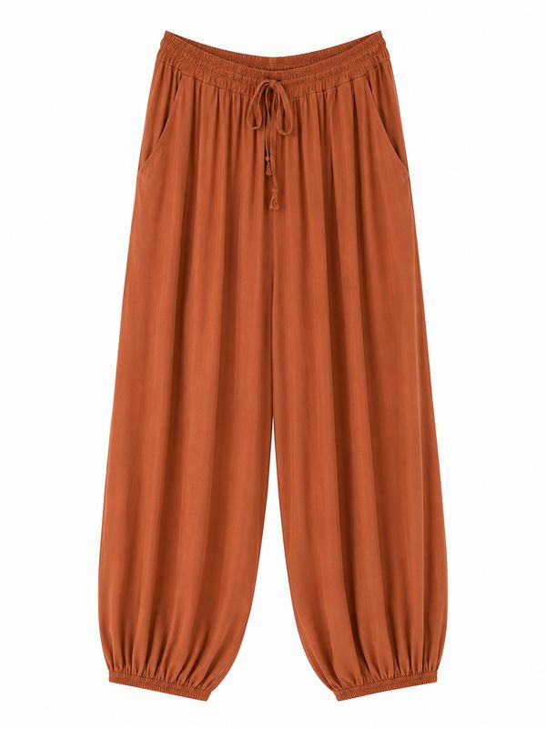 Nameless Pofbroek viscose cognac B3128