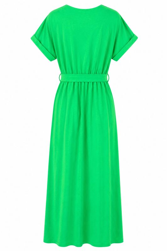 Nameless jurk overslag neon groen B8761