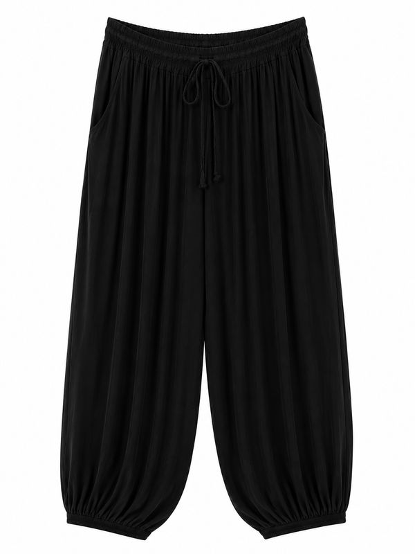 Nameless Pofbroek viscose black B3128
