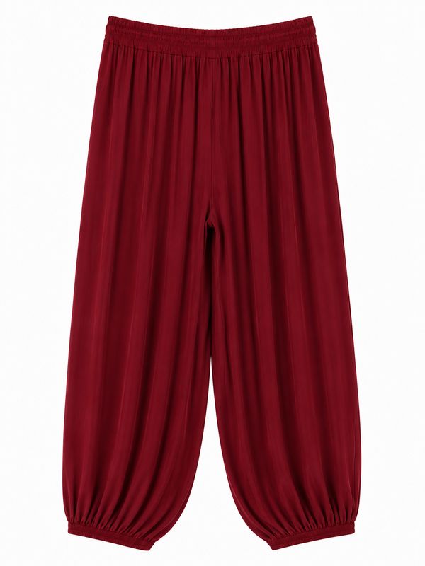 Nameless Pofbroek viscose bordeaux B3128