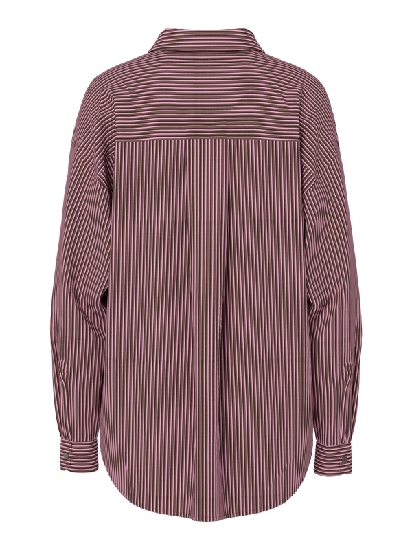 Pieces PCEMMY LS LOOSE SHIRT WVN NOOS BC Hot Fudge/Sea Pink 17165158
