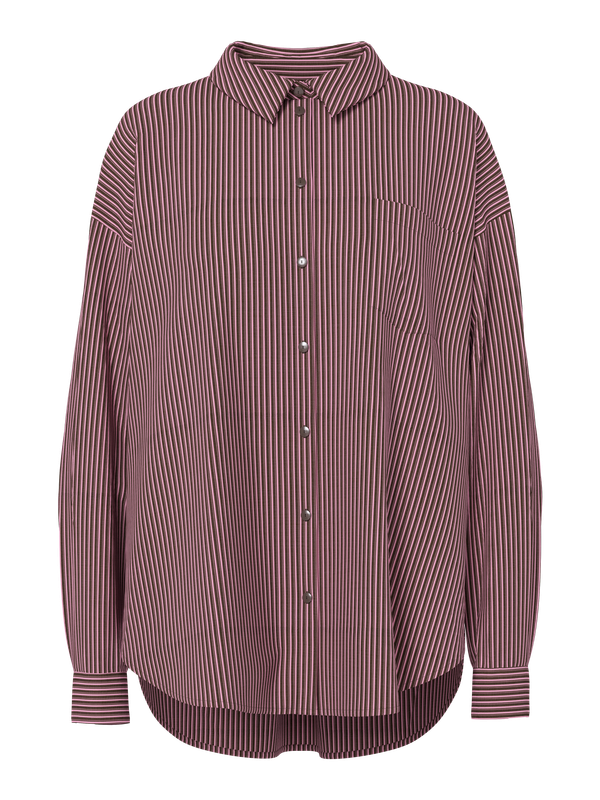 Pieces PCEMMY LS LOOSE SHIRT WVN NOOS BC Hot Fudge/Sea Pink 17165158
