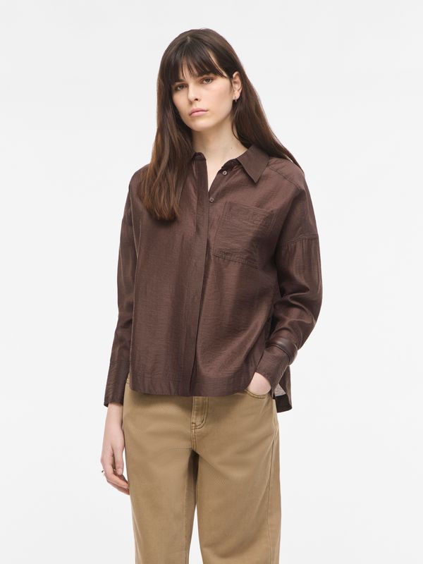 Vila ROUALININA L/S OVERSIZED SHIRT/1 Seal Brown 14116631