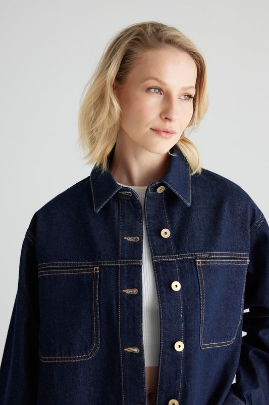 Cup Of Joe Denim oversized denim jacket Raw Tamara