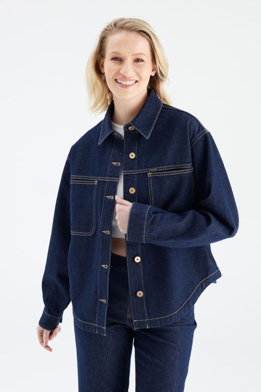 Cup Of Joe Denim oversized denim jacket Raw Tamara