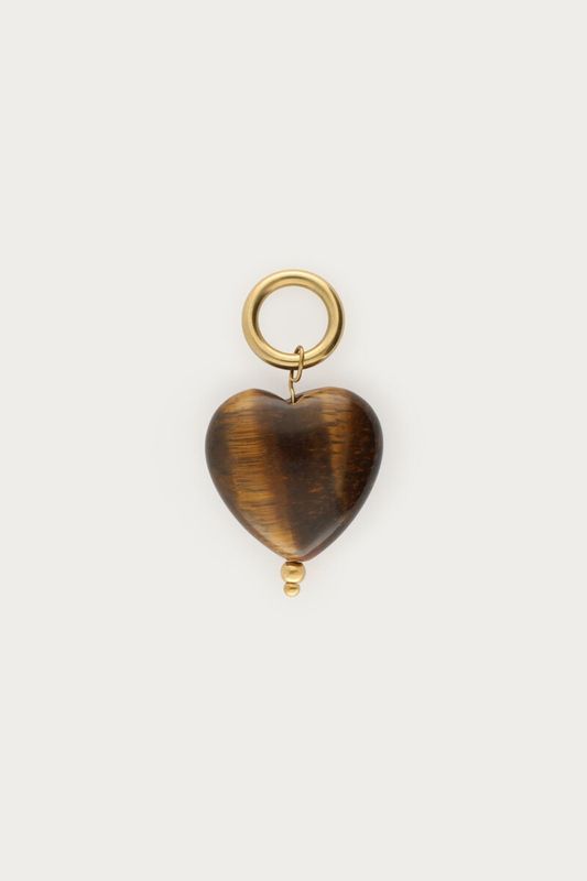 My Jewellery Charm brown heart Gold MJ16780