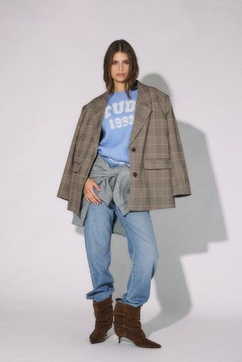 Noisy May NMWERA L/S SLIT BLAZER TLR Oatmeal/FIG 27038196