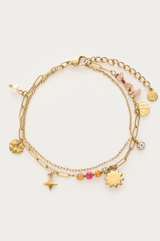 My Jewellery Bracelet dreamy beads & sun Gold MJ16773