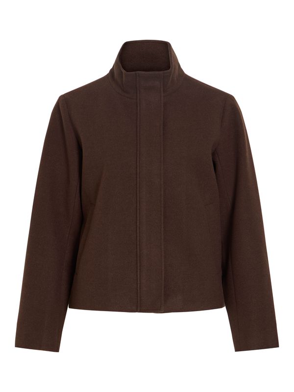 Vila VICLAUDIA L/S HIGH NECK SHORT JKT- : Coffee Bean 14119186