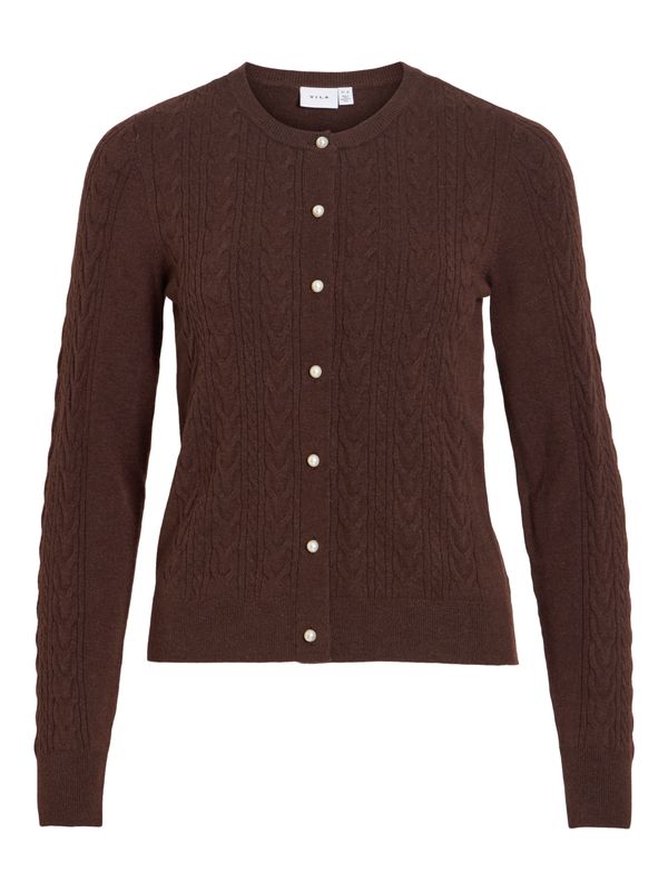 Vila VIKERRY CABLE L/S KNIT CARDIGAN-NOO: Coffee Bean 14115309