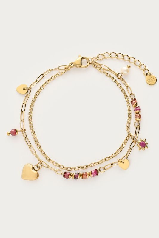 My Jewellery Bracelet dreamy beads & heart Gold MJ16774