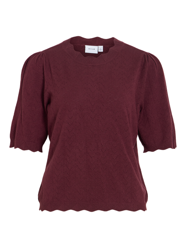 Vila VIEMI O-NECK 2/4 SLEEVE KNIT TOP/TE: Port Royale 14118966